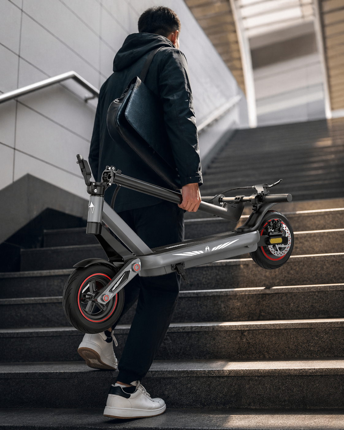 The scooter for apartments, transit links, and compact storage.